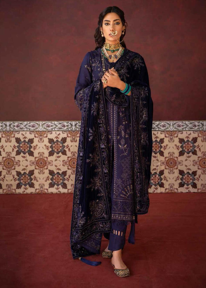 Nureh Embroidered Leather Peach Suits Unstitched 3 Piece NU22W NEP-19 - Winter Collection