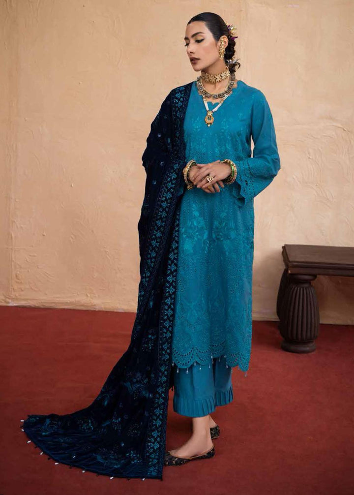 Nureh Embroidered Leather Peach Suits Unstitched 3 Piece NU22W NEP-24 - Winter Collection