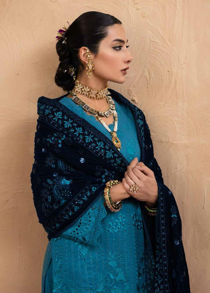 Nureh Embroidered Leather Peach Suits Unstitched 3 Piece NU22W NEP-24 - Winter Collection