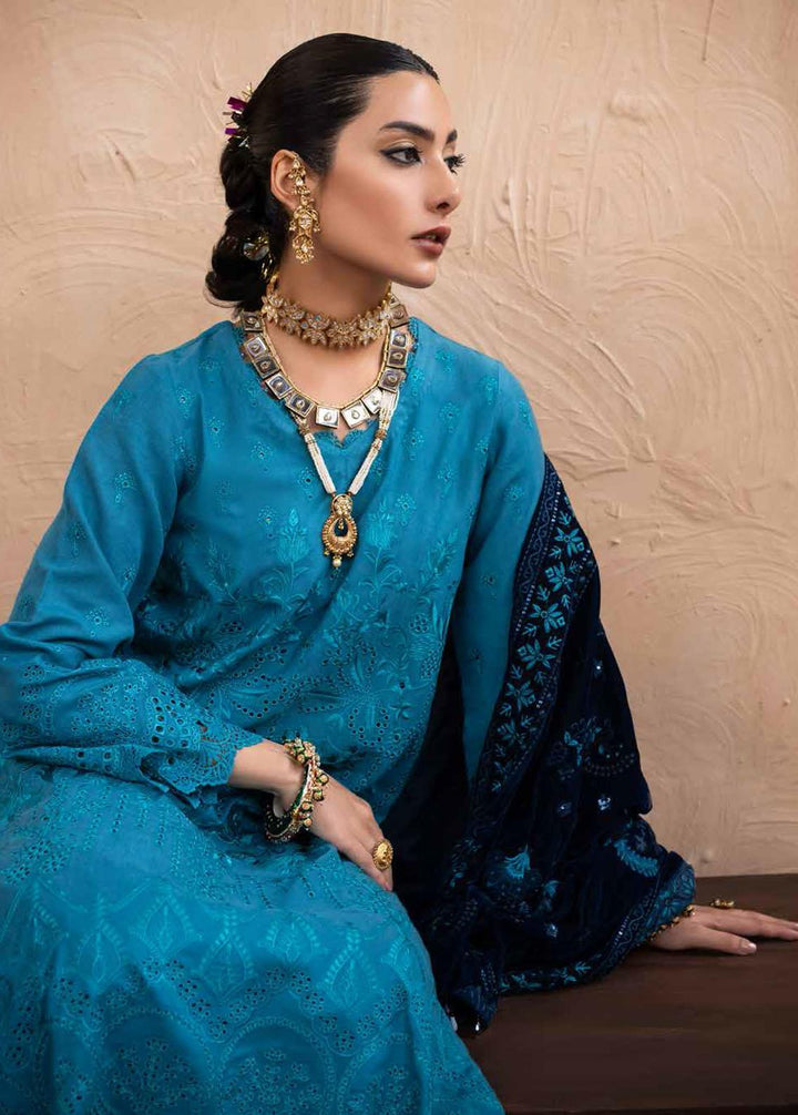 Nureh Embroidered Leather Peach Suits Unstitched 3 Piece NU22W NEP-24 - Winter Collection