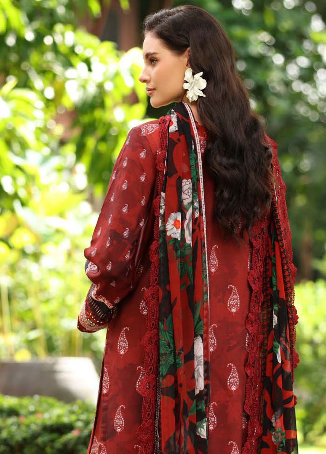 Nureh Embroidered Linen Suits Unstitched 3 Piece NU25DU DD-18 - Winter Collection