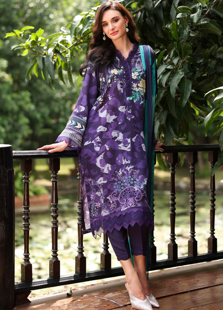 Nureh Embroidered Linen Suits Unstitched 3 Piece NU25DU DD-21 - Winter Collection