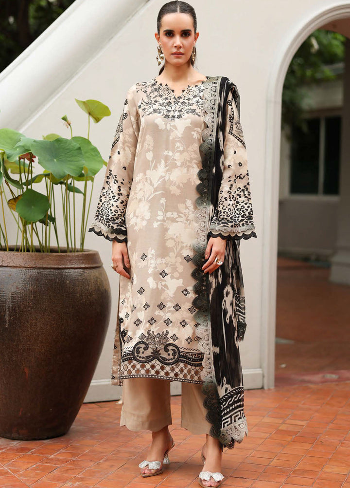 Nureh Embroidered Linen Suits Unstitched 3 Piece NU25DU DD-23 - Winter Collection