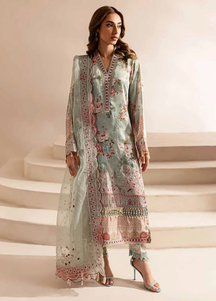Nureh Embroidered Silk Suits Unstitched 3 Piece NU24TS S-16 - Winter Collection