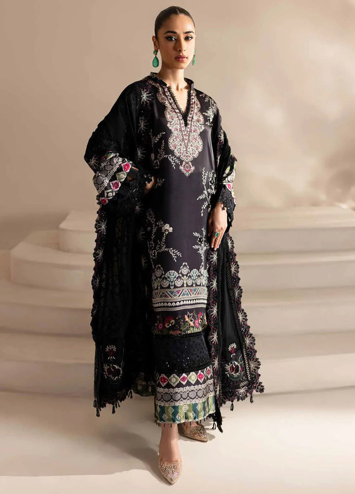 Nureh Embroidered Silk Suits Unstitched 3 Piece NU24TS S-17 - Winter Collection
