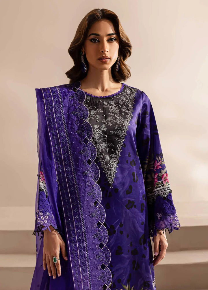 Nureh Embroidered Silk Suits Unstitched 3 Piece NU24TS S-18 - Winter Collection