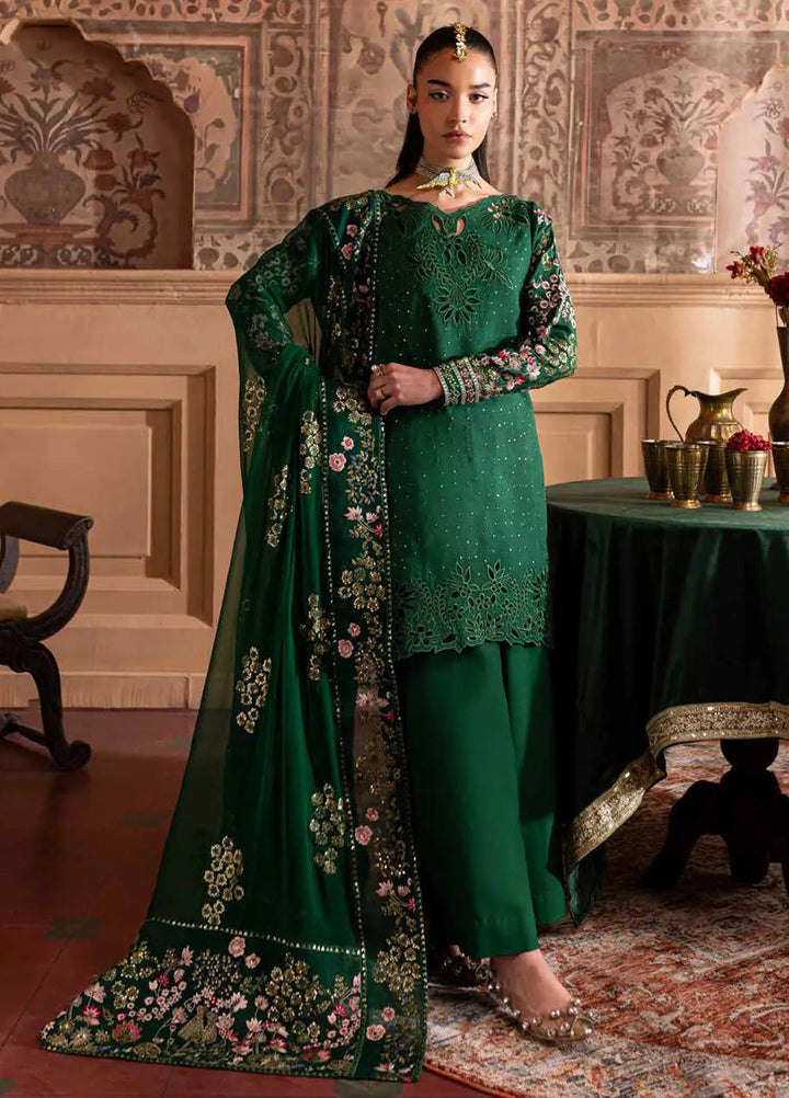 Nureh Embroidered Silk Suits Unstitched 3 Piece NU25NM NE-138 - Formals Collection