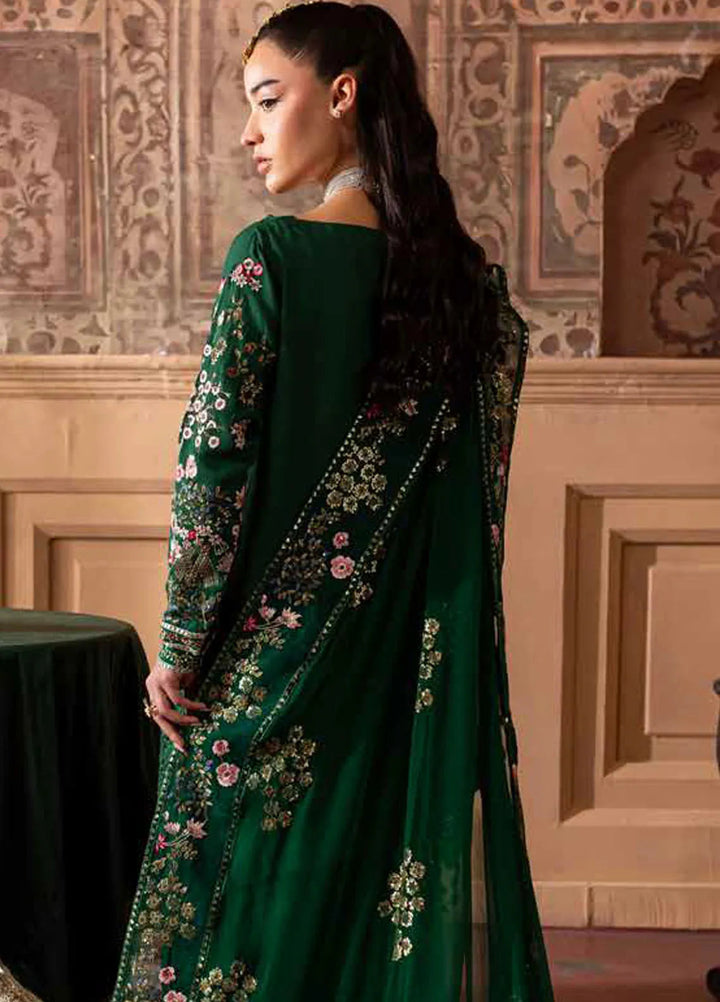 Nureh Embroidered Silk Suits Unstitched 3 Piece NU25NM NE-138 - Formals Collection
