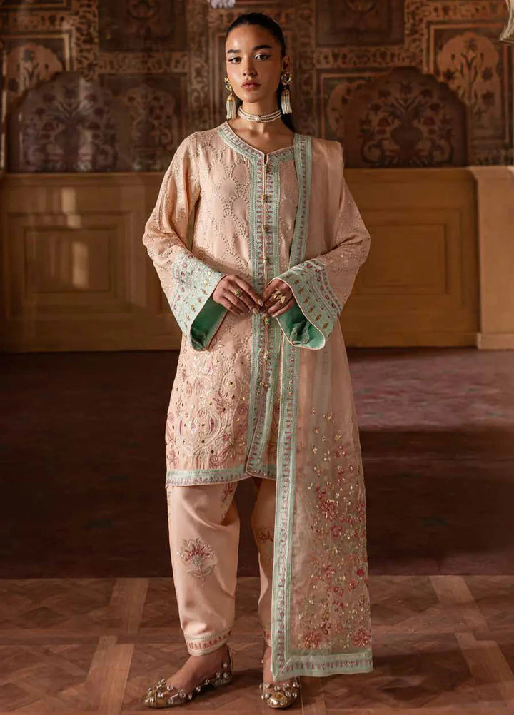 Nureh Embroidered Silk Suits Unstitched 3 Piece NU25NM NE-141 - Formals Collection