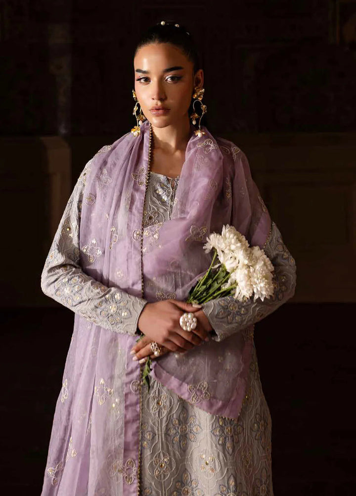 Nureh Embroidered Silk Suits Unstitched 3 Piece NU25NM NE-142 - Formals Collection