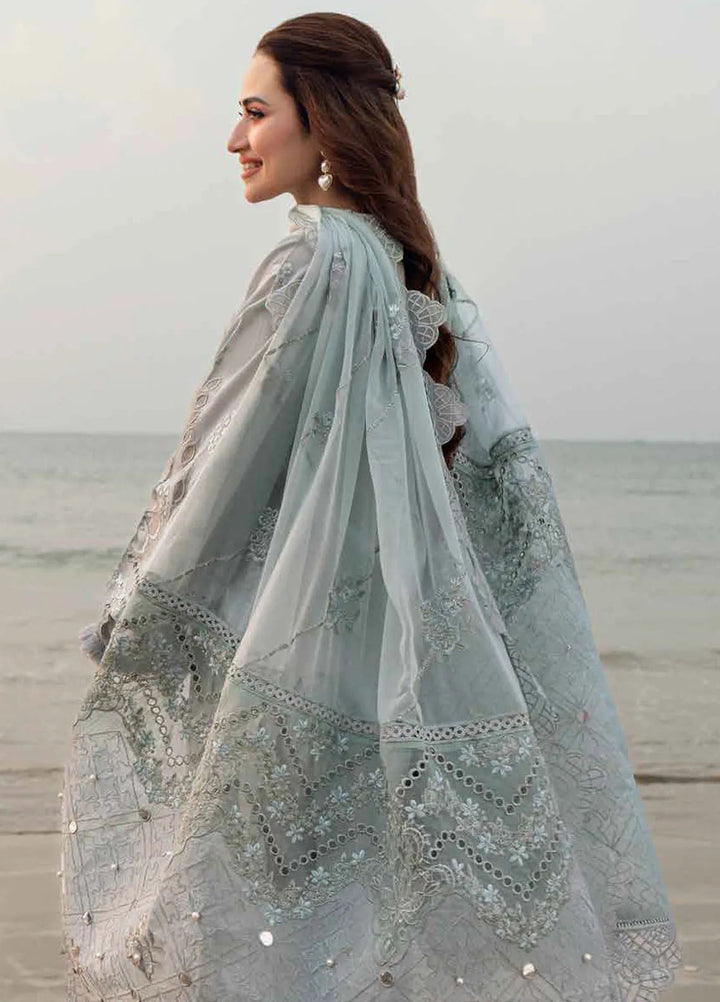 Nureh Embroidered Swiss Lawn Suits Unstitched 4 Piece NU25KE NE-145 - Summer Collection