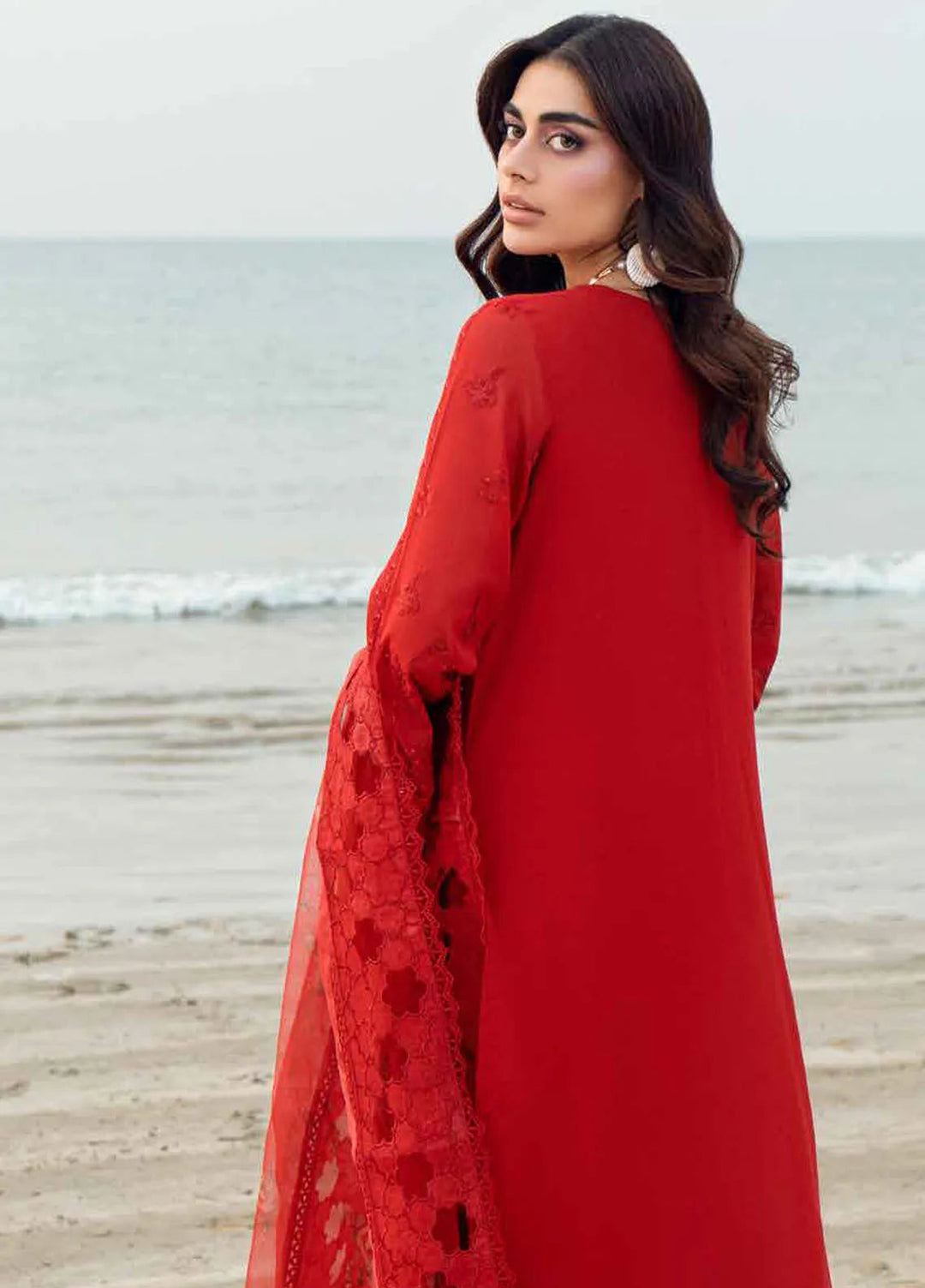 Nureh Embroidered Swiss Lawn Suits Unstitched 4 Piece NU25KE NE-147 - Summer Collection