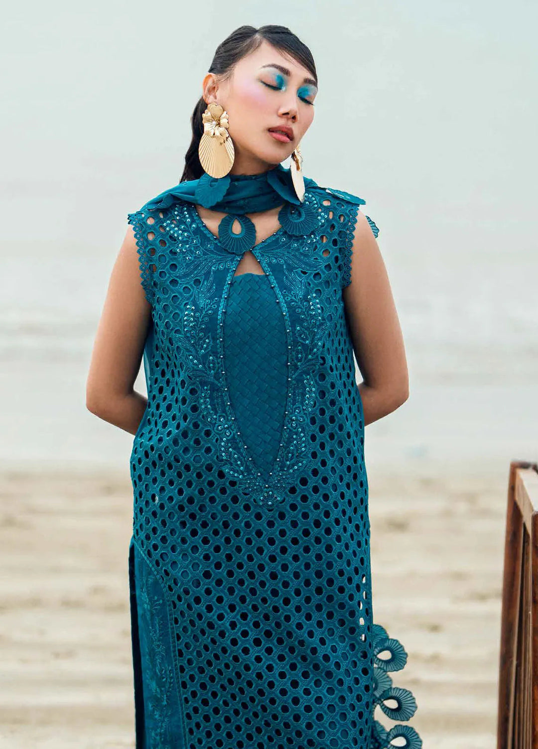 Nureh Embroidered Swiss Lawn Suits Unstitched 4 Piece NU25KE NE-148 - Summer Collection