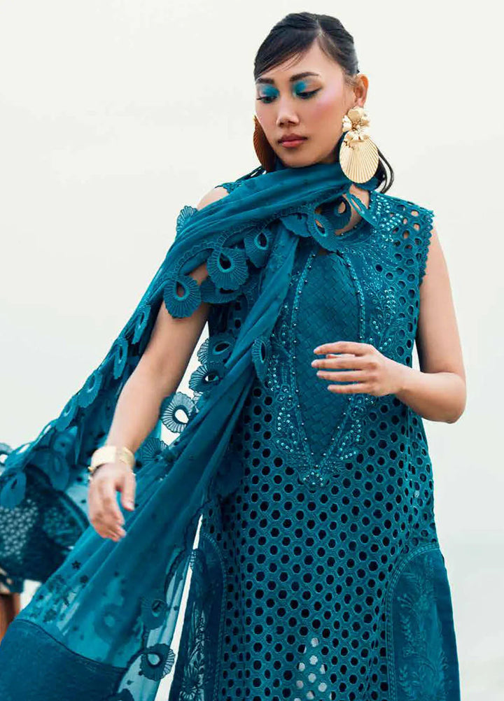 Nureh Embroidered Swiss Lawn Suits Unstitched 4 Piece NU25KE NE-148 - Summer Collection