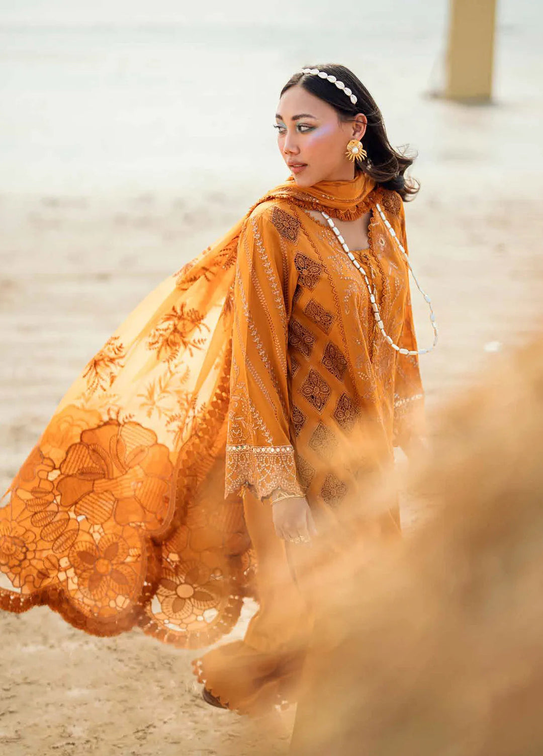 Nureh Embroidered Swiss Lawn Suits Unstitched 4 Piece NU25KE NE-149 - Summer Collection