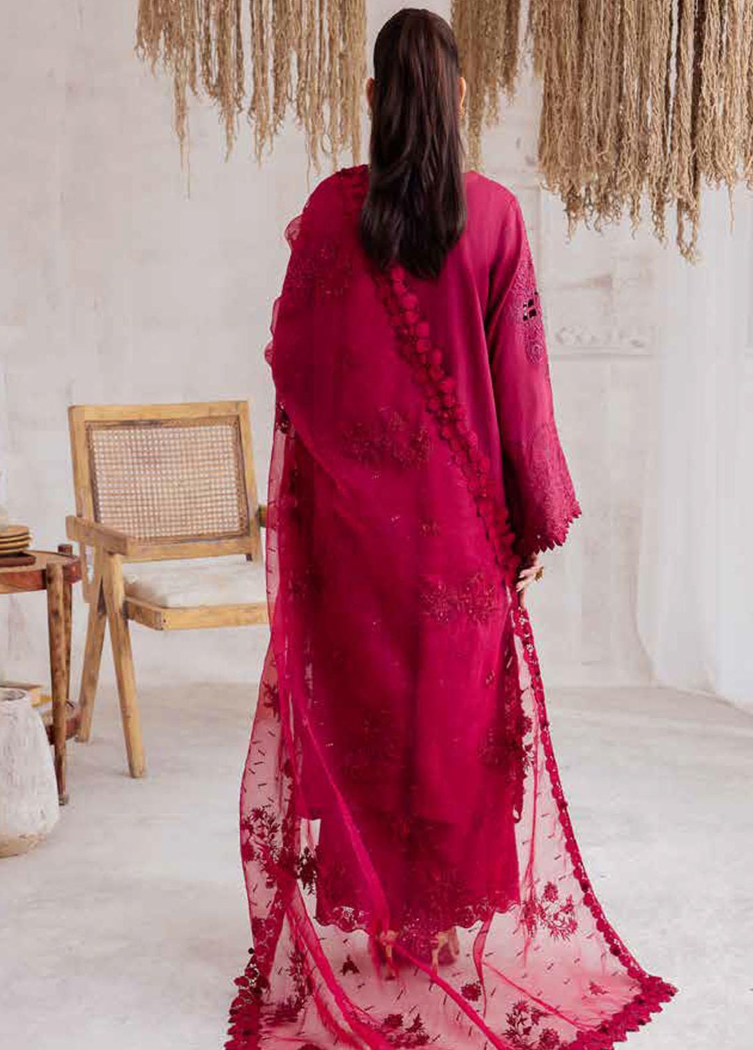 Nureh Embroidered Karandi Suits Unstitched 3 Piece NU23EK NE-40 - Winter Collection