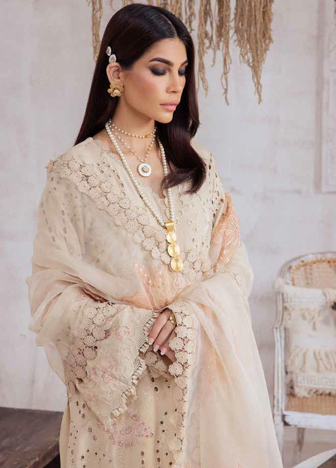 Nureh Embroidered Karandi Suits Unstitched 3 Piece NU23EK NE-41 - Winter Collection