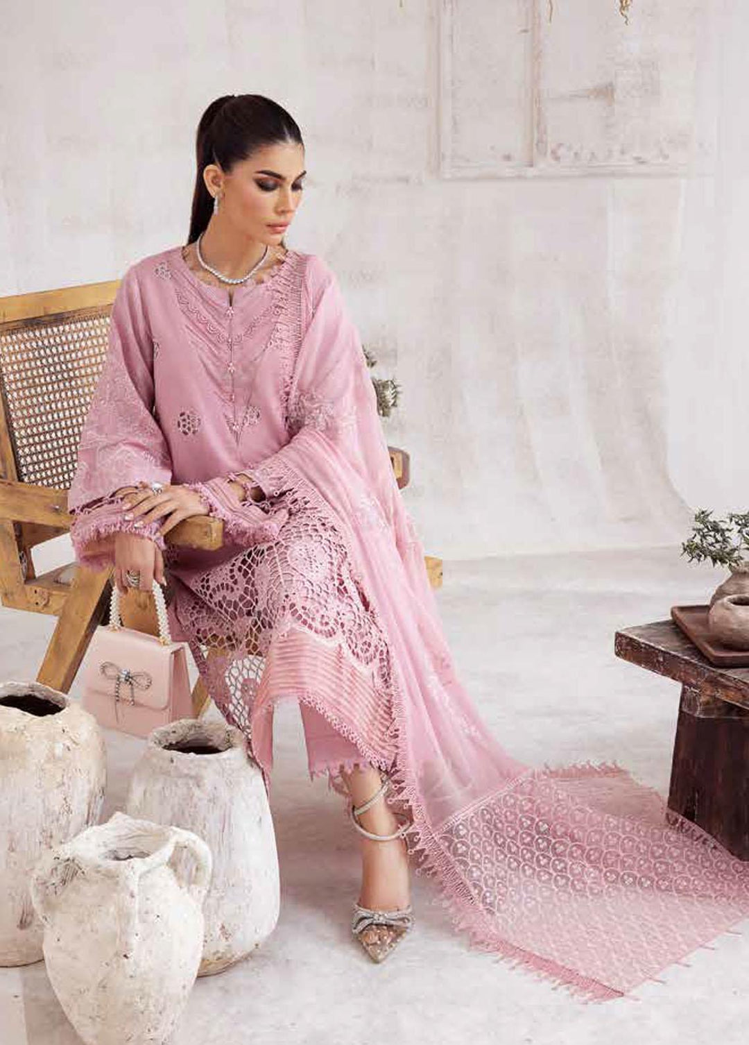 Nureh Embroidered Karandi Suits Unstitched 3 Piece NU23EK NE-43 - Winter Collection
