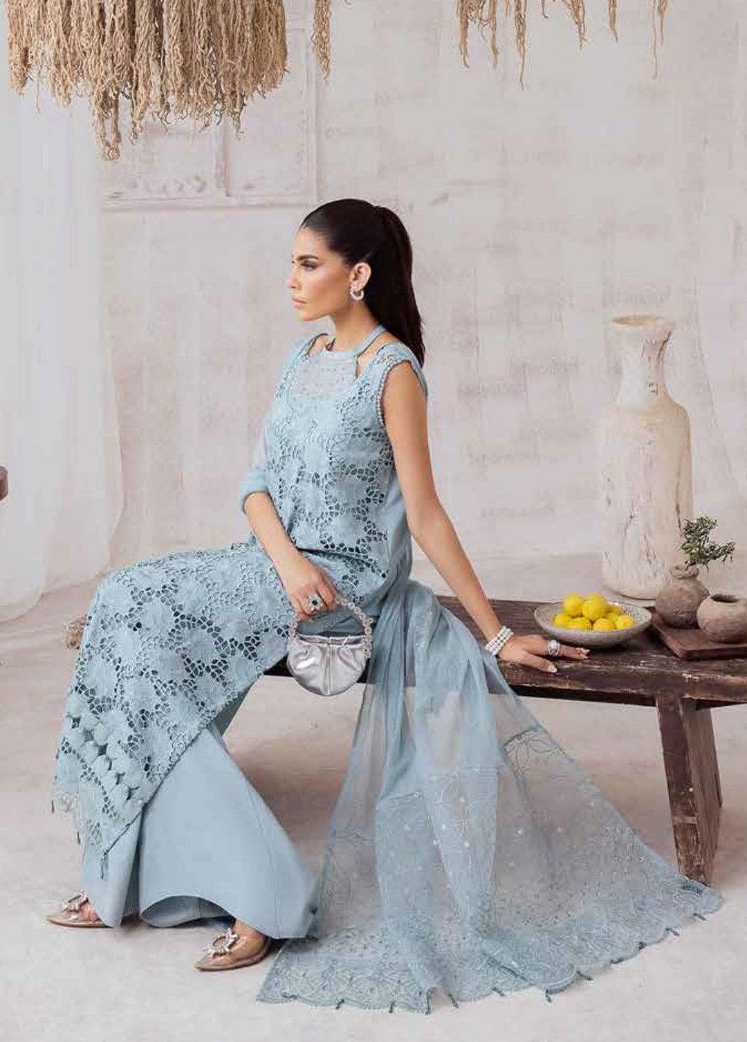 Nureh Embroidered Karandi Suits Unstitched 3 Piece NU23EK NE-44 - Winter Collection