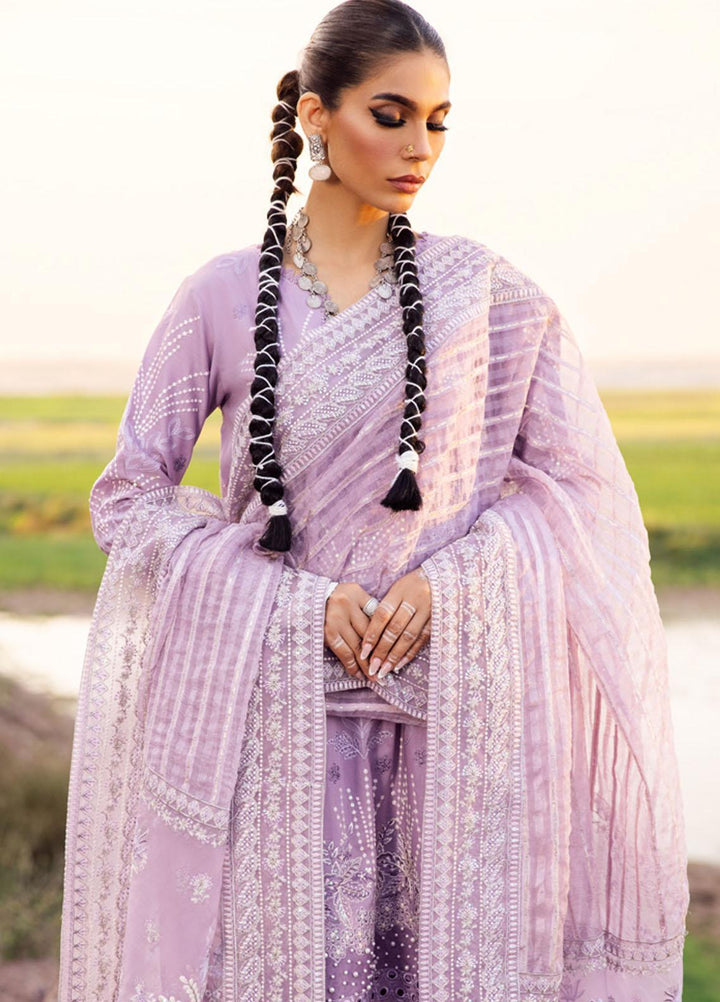 Nureh Embroidered Lawn Suits Unstitched 3 Piece NU23EL NSL-11 - Luxury Festive Collection