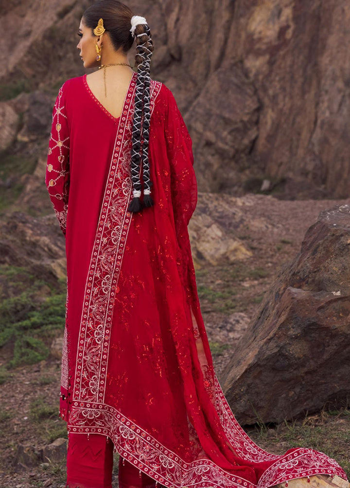 Nureh Embroidered Lawn Suits Unstitched 3 Piece NU23EL NSL-14 - Luxury Festive Collection