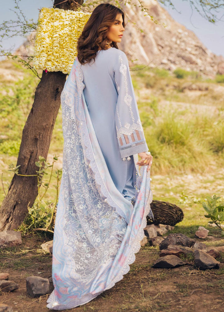 Nureh Embroidered Lawn Suits Unstitched 3 Piece NU23EL NSL-15 - Luxury Festive Collection