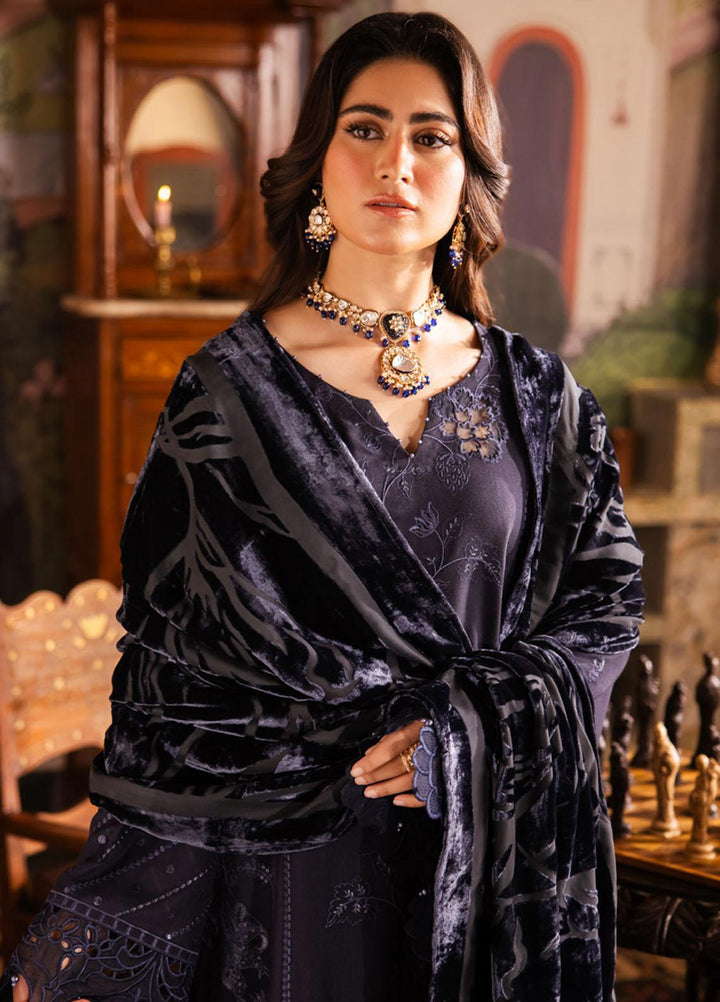 Nureh Embroidered Leather Peach Suits Unstitched 3 Piece NU23ELW NE-65 - Winter Collection