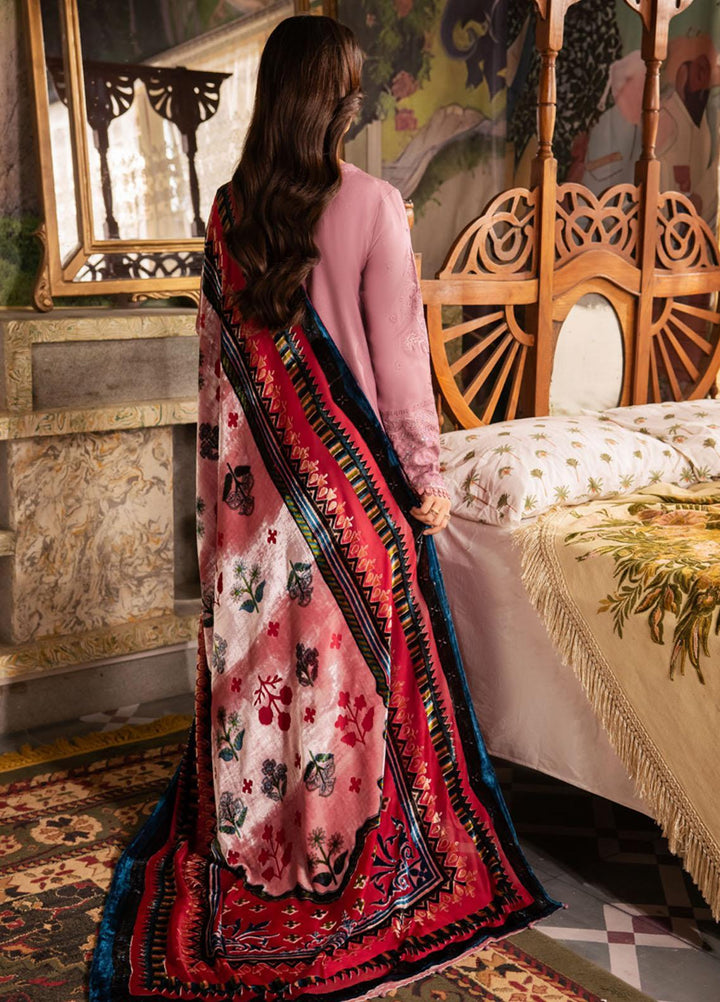 Nureh Embroidered Leather Peach Suits Unstitched 3 Piece NU23ELW NE-66 - Winter Collection