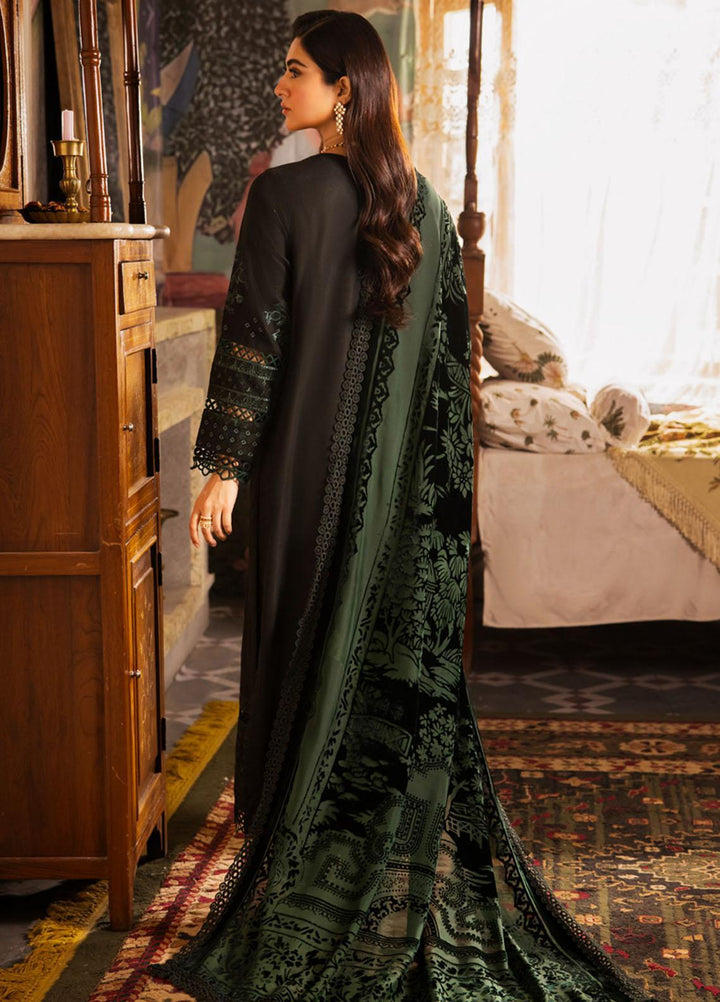 Nureh Embroidered Leather Peach Suits Unstitched 3 Piece NU23ELW NE-67 - Winter Collection