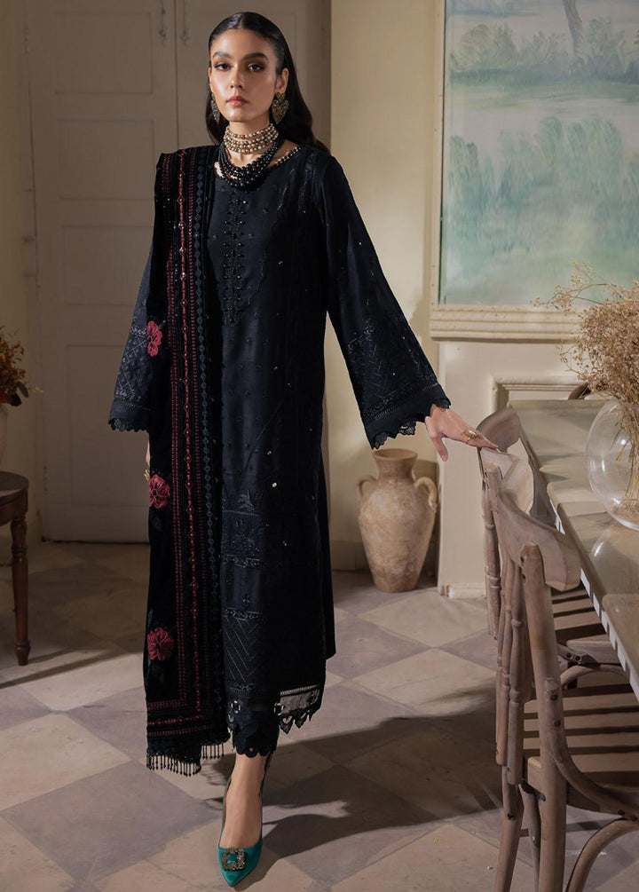 Nureh Embroidered Leather Peach Suits Unstitched 3 Piece NU23LV NE-72 - Winter Collection