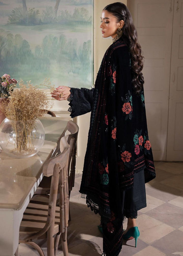 Nureh Embroidered Leather Peach Suits Unstitched 3 Piece NU23LV NE-72 - Winter Collection