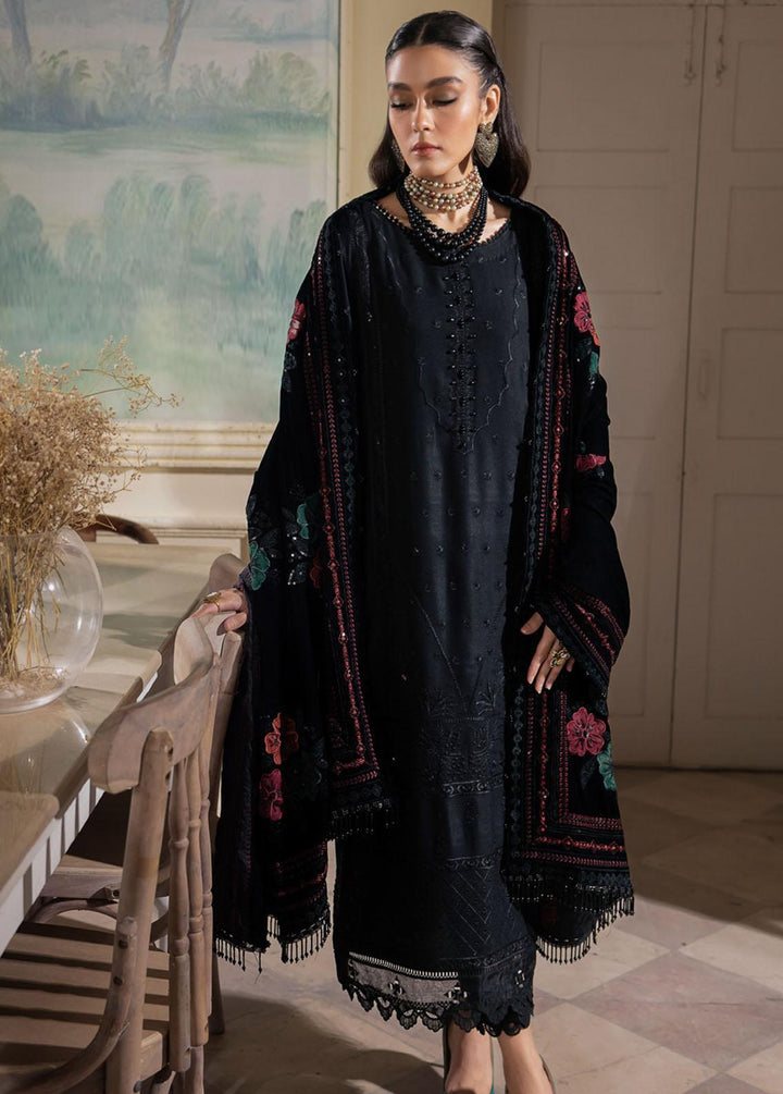 Nureh Embroidered Leather Peach Suits Unstitched 3 Piece NU23LV NE-72 - Winter Collection