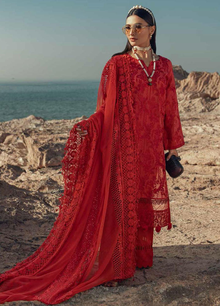 Nureh Embroidered Lawn Suits Unstitched 3 Piece NU22EL NE-25 - Exclusive Collection