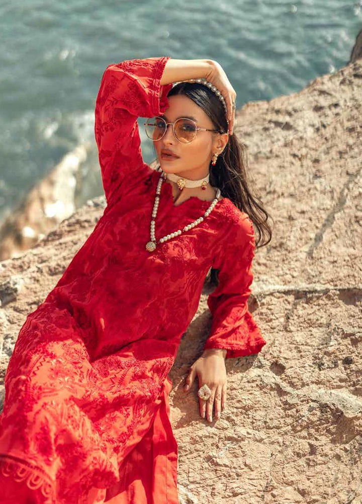 Nureh Embroidered Lawn Suits Unstitched 3 Piece NU22EL NE-25 - Exclusive Collection
