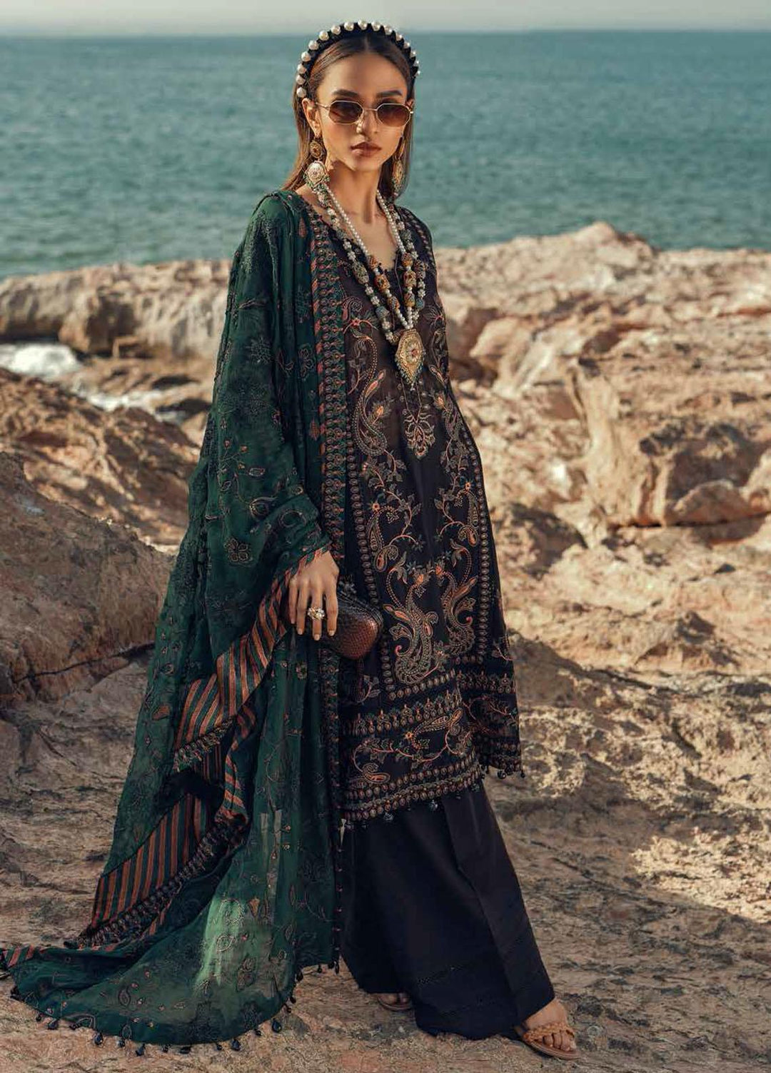 Nureh Embroidered Lawn Suits Unstitched 3 Piece NU22EL NE-26 - Exclusive Collection