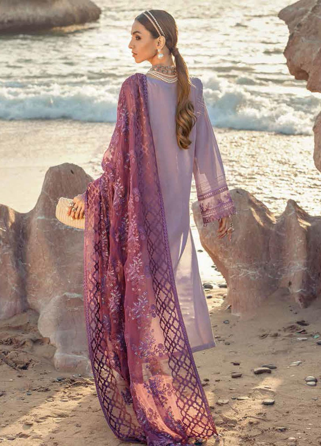 Nureh Embroidered Lawn Suits Unstitched 3 Piece NU22EL NE-27 - Exclusive Collection