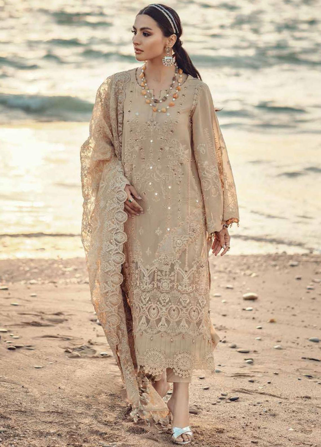 Nureh Embroidered Lawn Suits Unstitched 3 Piece NU22EL NE-28 - Exclusive Collection