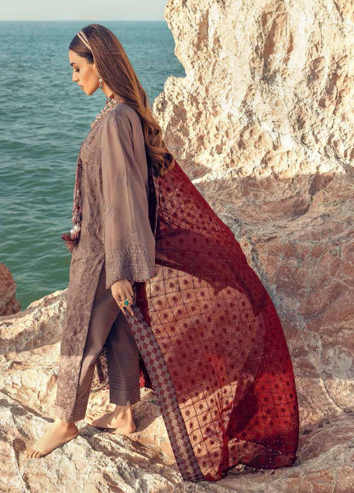 Nureh Embroidered Lawn Suits Unstitched 3 Piece NU22EL NE-30 - Exclusive Collection