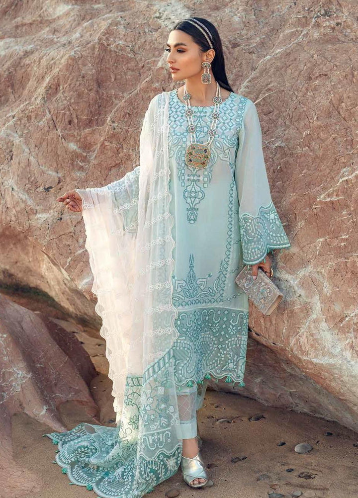 Nureh Embroidered Lawn Suits Unstitched 3 Piece NU22EL NE-31 - Exclusive Collection