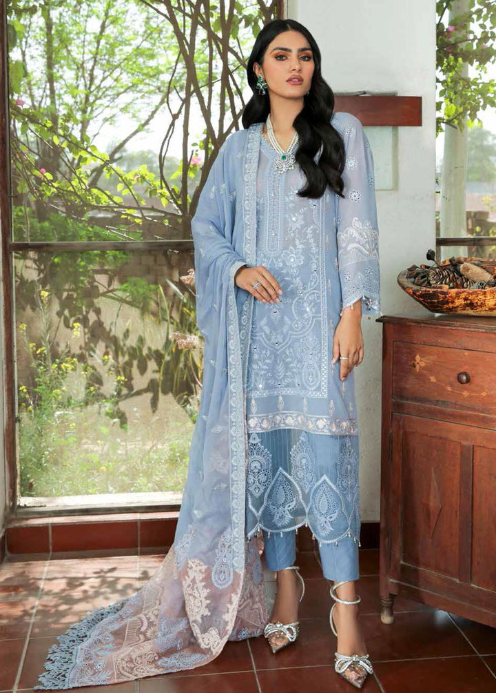 Nureh Embroidered Lawn Suits Unstitched 3 Piece NU22SL NE-33 Lara - Luxury Collection