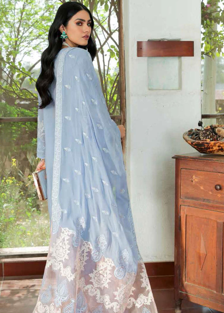 Nureh Embroidered Lawn Suits Unstitched 3 Piece NU22SL NE-33 Lara - Luxury Collection