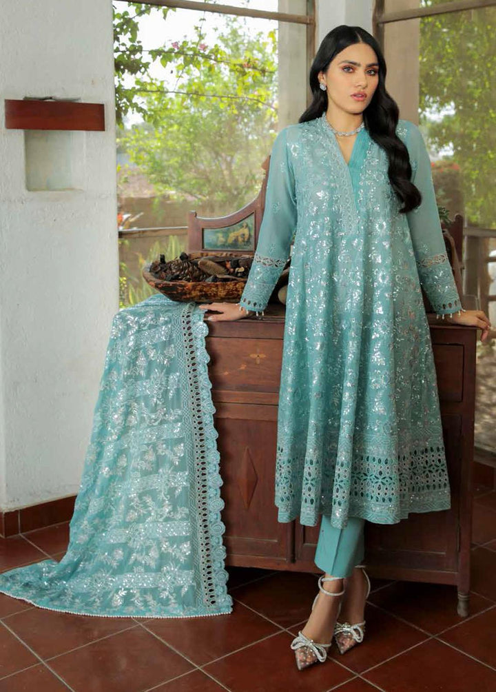 Nureh Embroidered Lawn Suits Unstitched 3 Piece NU22SL NE-35 Sangria - Luxury Collection