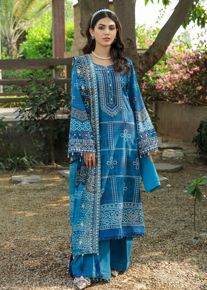 Gardenia By Nureh Embroidered Lawn Suits Unstitched 3 Piece NU22GL NS-55 - Summer Collection