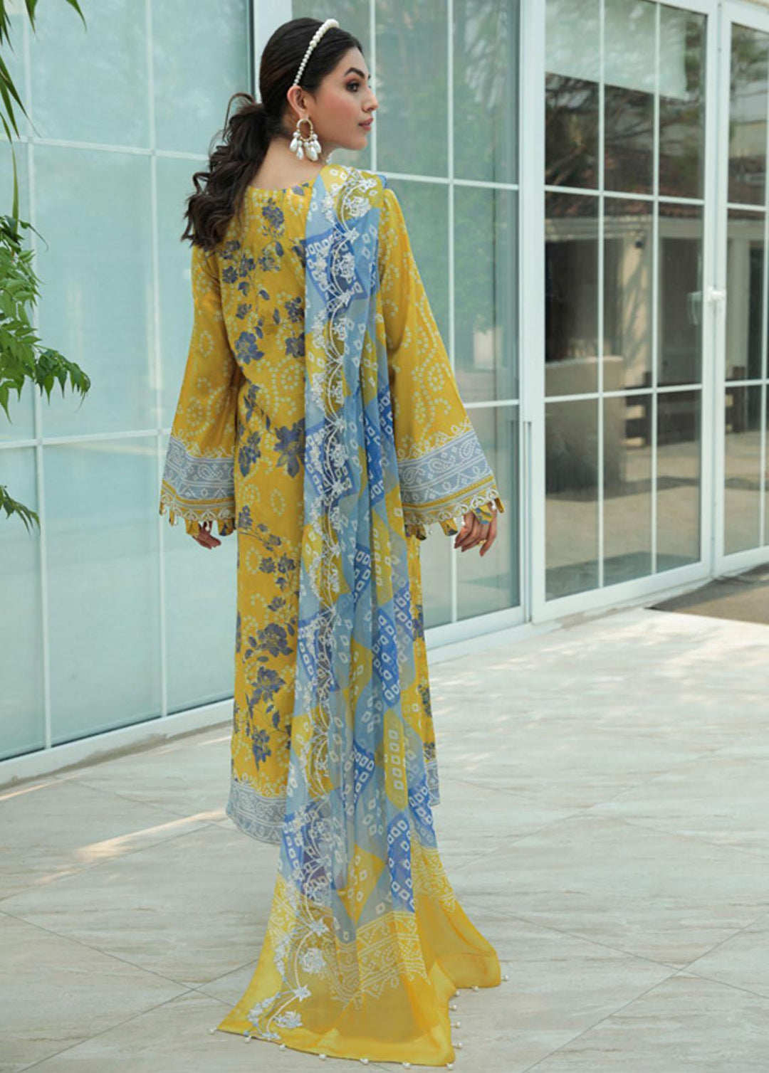 Gardenia By Nureh Embroidered Lawn Suits Unstitched 3 Piece NU22GL NS-56 - Summer Collection