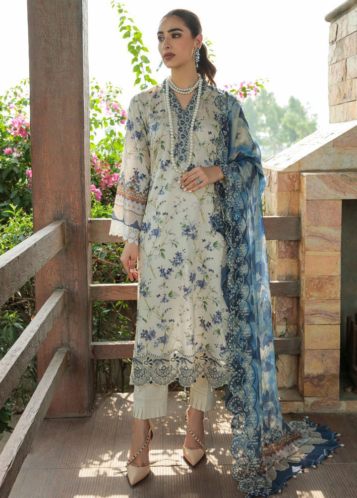Gardenia By Nureh Embroidered Lawn Suits Unstitched 3 Piece NU22GL NS-57 - Summer Collection
