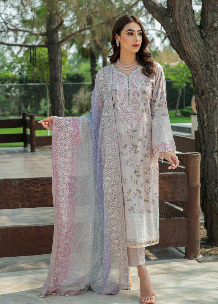 Gardenia By Nureh Embroidered Lawn Suits Unstitched 3 Piece NU22GL NS-61 - Summer Collection