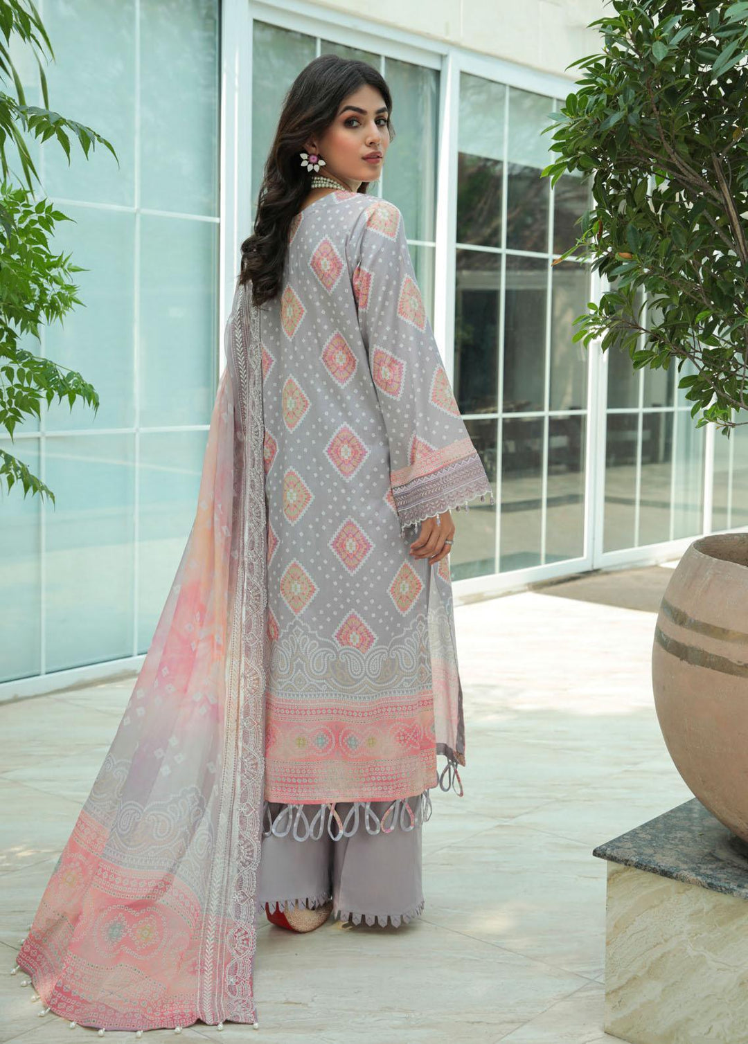 Gardenia By Nureh Embroidered Lawn Suits Unstitched 3 Piece NU22GL NS-63 - Summer Collection