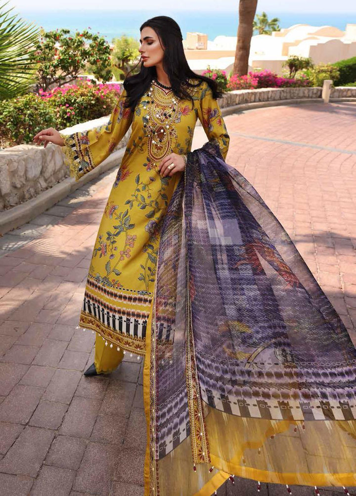 Gardenia By Nureh Embroidered Linen Suits Unstitched 3 Piece NU22LN NSG-65 - Winter Collection