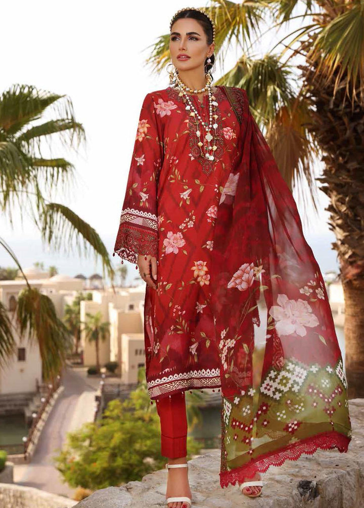 Gardenia By Nureh Embroidered Linen Suits Unstitched 3 Piece NU22LN NSG-67 - Winter Collection