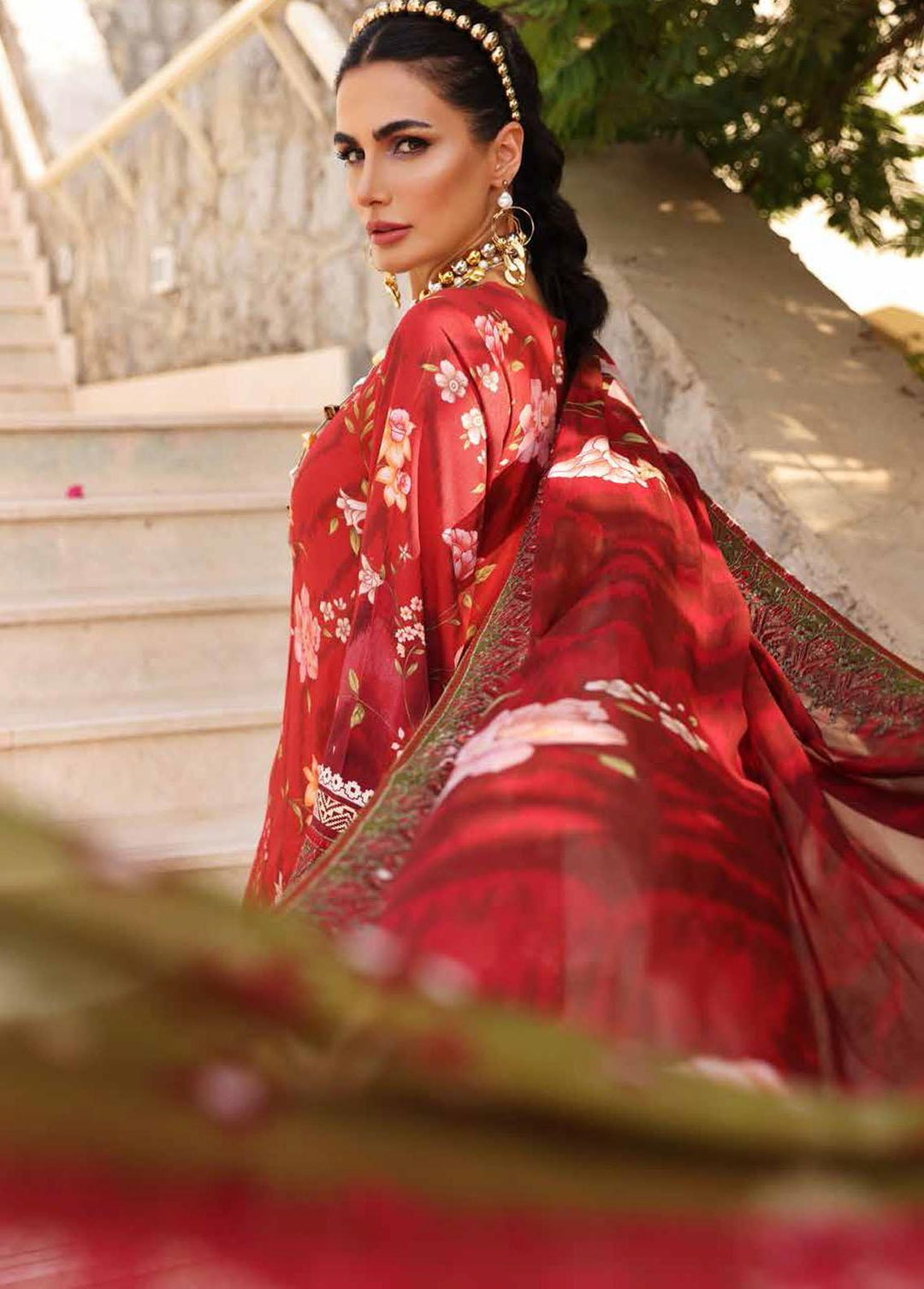 Gardenia By Nureh Embroidered Linen Suits Unstitched 3 Piece NU22LN NSG-67 - Winter Collection